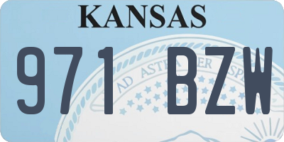 KS license plate 971BZW