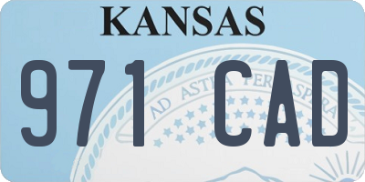 KS license plate 971CAD