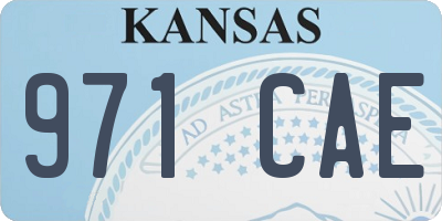 KS license plate 971CAE