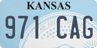 KS license plate 971CAG