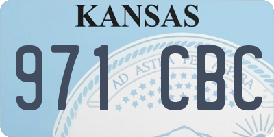 KS license plate 971CBC