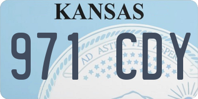 KS license plate 971CDY