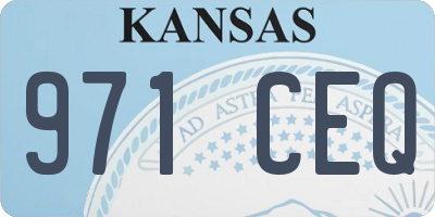 KS license plate 971CEQ