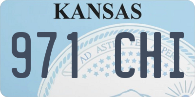 KS license plate 971CHI