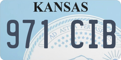 KS license plate 971CIB