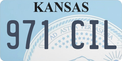 KS license plate 971CIL