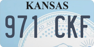 KS license plate 971CKF