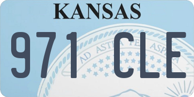 KS license plate 971CLE