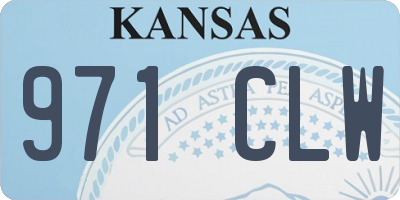 KS license plate 971CLW
