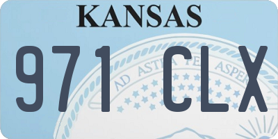 KS license plate 971CLX