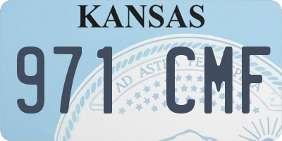 KS license plate 971CMF