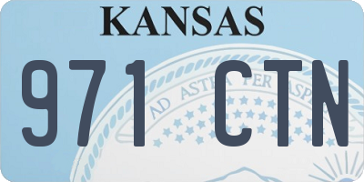 KS license plate 971CTN