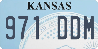 KS license plate 971DDM