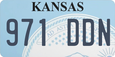KS license plate 971DDN