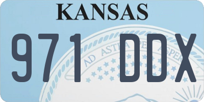 KS license plate 971DDX