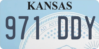 KS license plate 971DDY