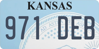 KS license plate 971DEB