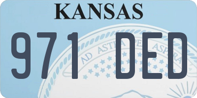 KS license plate 971DED