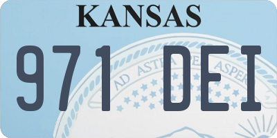KS license plate 971DEI