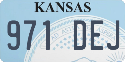 KS license plate 971DEJ