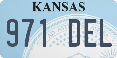 KS license plate 971DEL