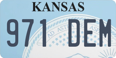 KS license plate 971DEM
