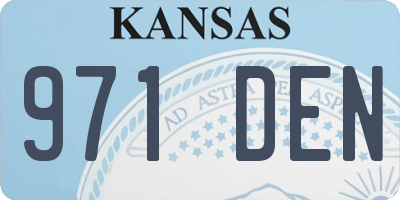 KS license plate 971DEN