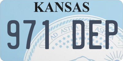 KS license plate 971DEP