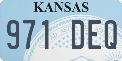 KS license plate 971DEQ