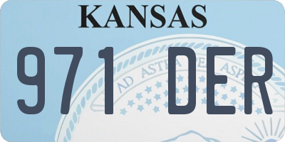 KS license plate 971DER