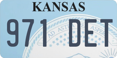 KS license plate 971DET