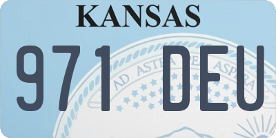 KS license plate 971DEU