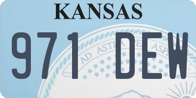 KS license plate 971DEW
