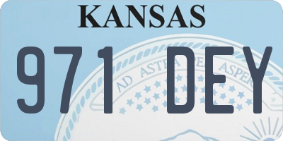 KS license plate 971DEY