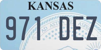 KS license plate 971DEZ