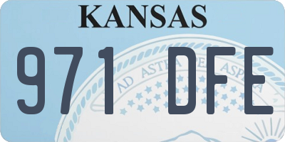 KS license plate 971DFE