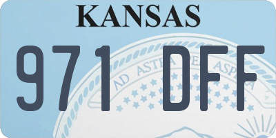 KS license plate 971DFF