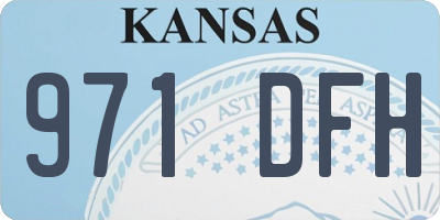 KS license plate 971DFH