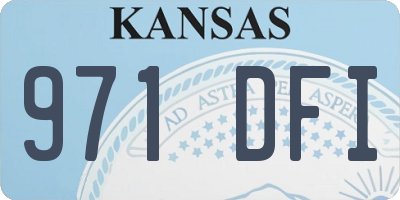 KS license plate 971DFI