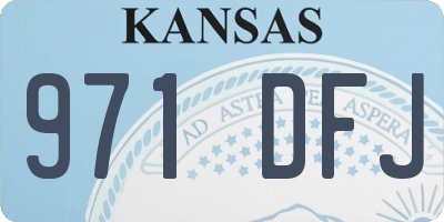 KS license plate 971DFJ