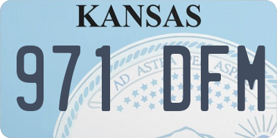 KS license plate 971DFM