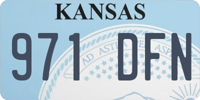 KS license plate 971DFN