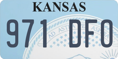 KS license plate 971DFO
