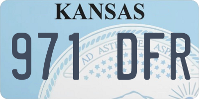 KS license plate 971DFR