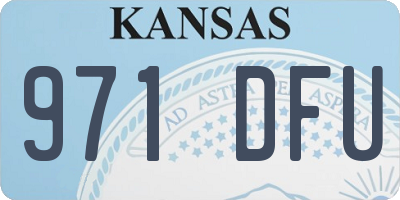 KS license plate 971DFU