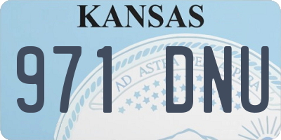 KS license plate 971DNU