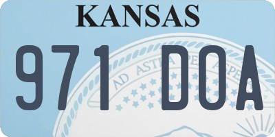 KS license plate 971DOA