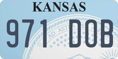 KS license plate 971DOB