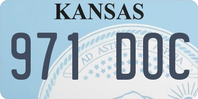 KS license plate 971DOC