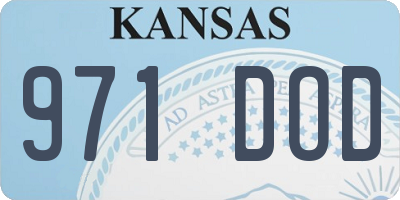 KS license plate 971DOD